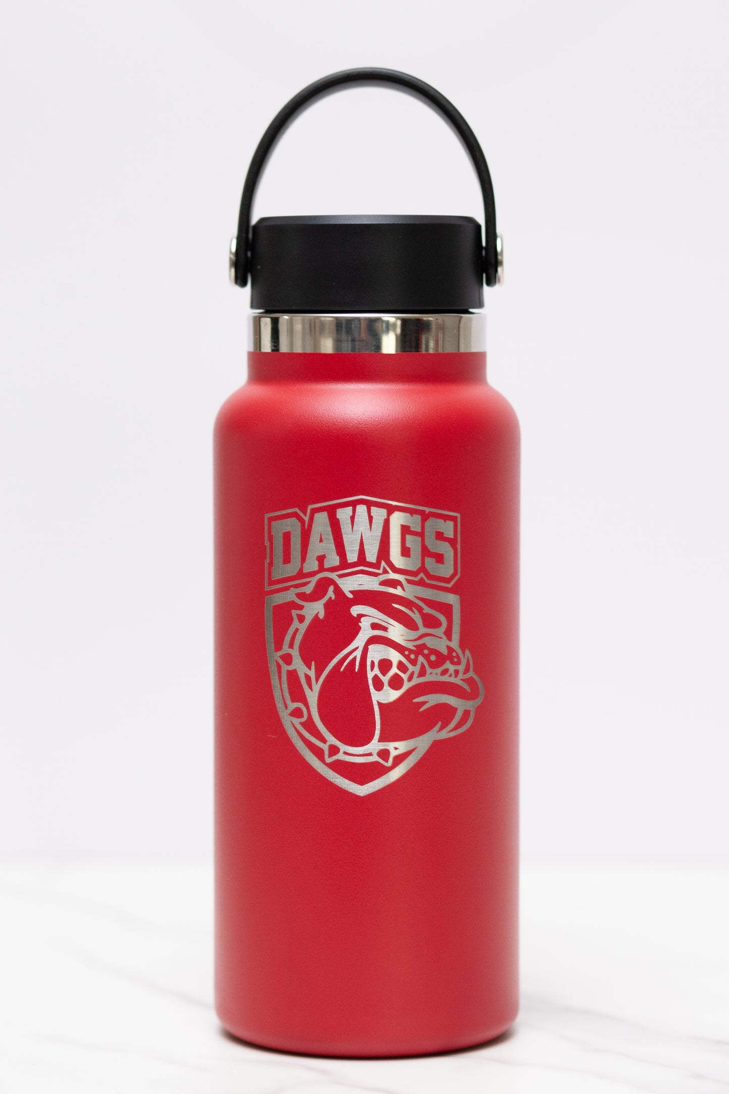 HydroFlask Bulldog Head "DAWGS" Engraved